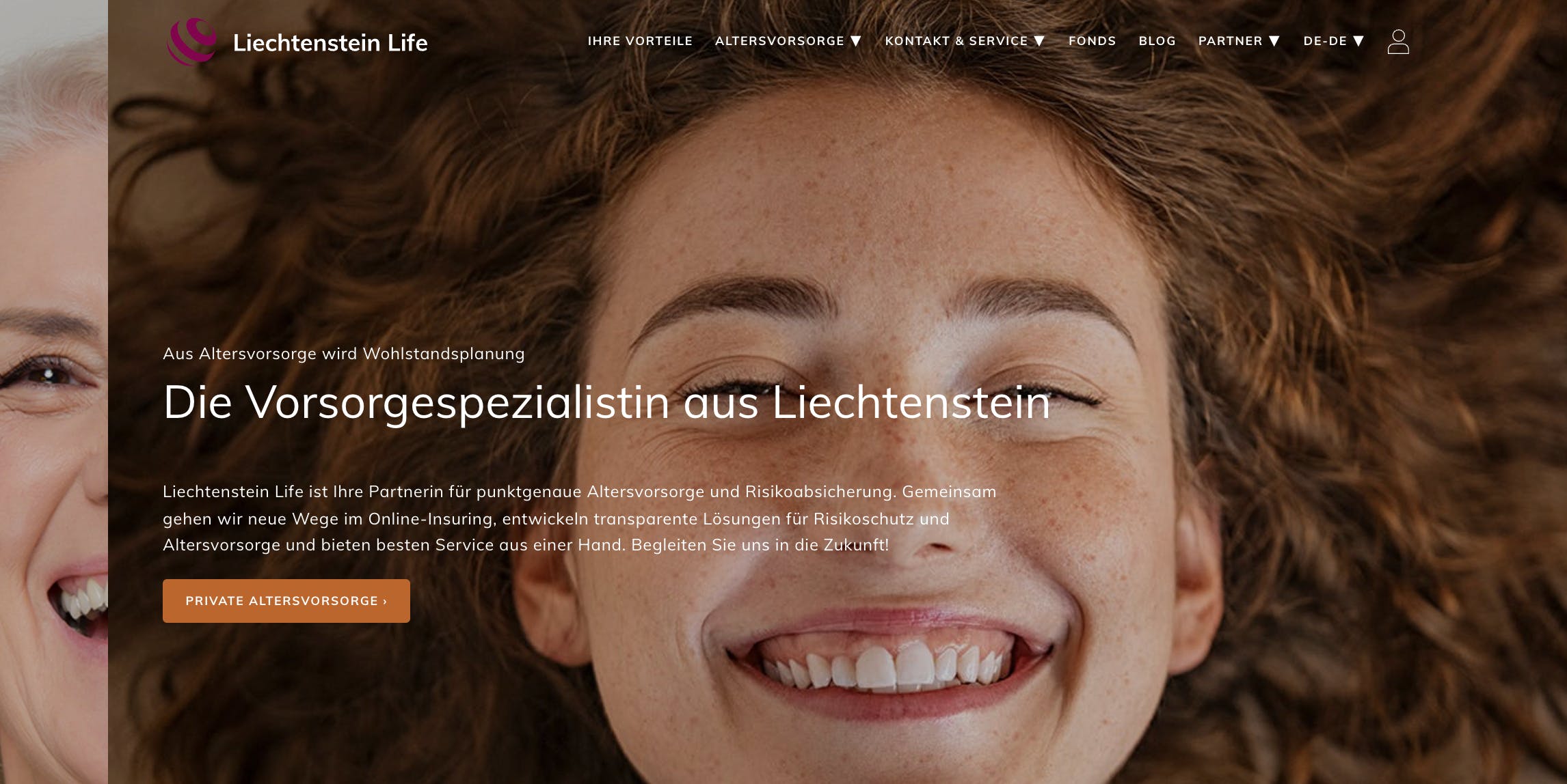 Screenshot Liechtenstein Life homepage